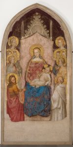 Giottino, Madonna con Bambino in trono fra i santi Giovanni Battista e Bernardo e otto angeli