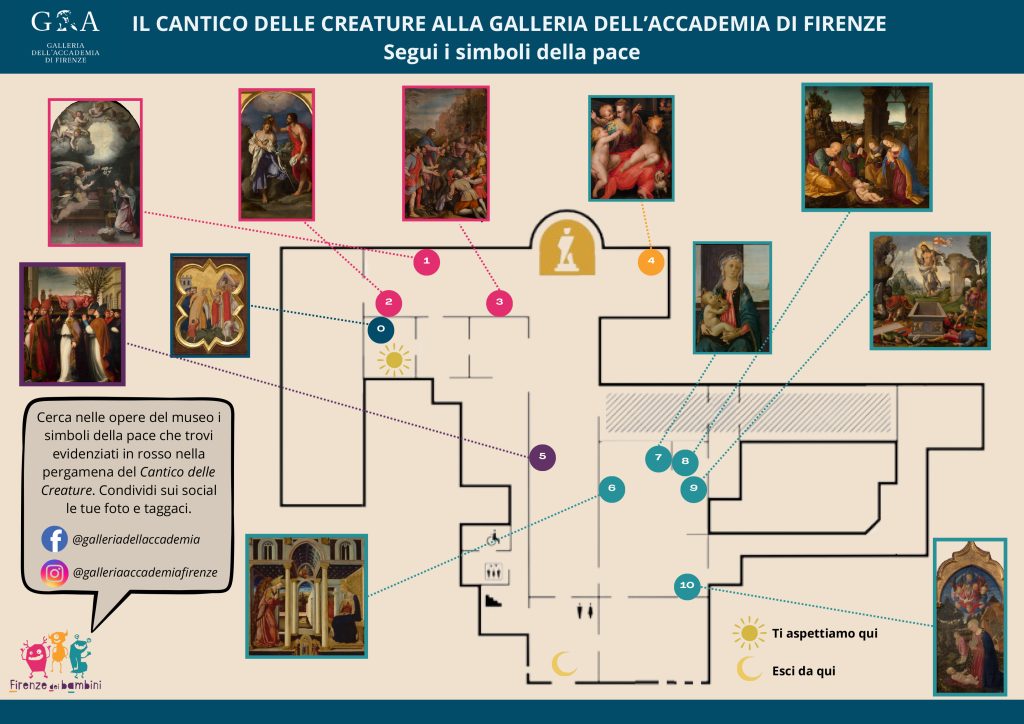 mappa firenze dei bambini, cantico delle creature