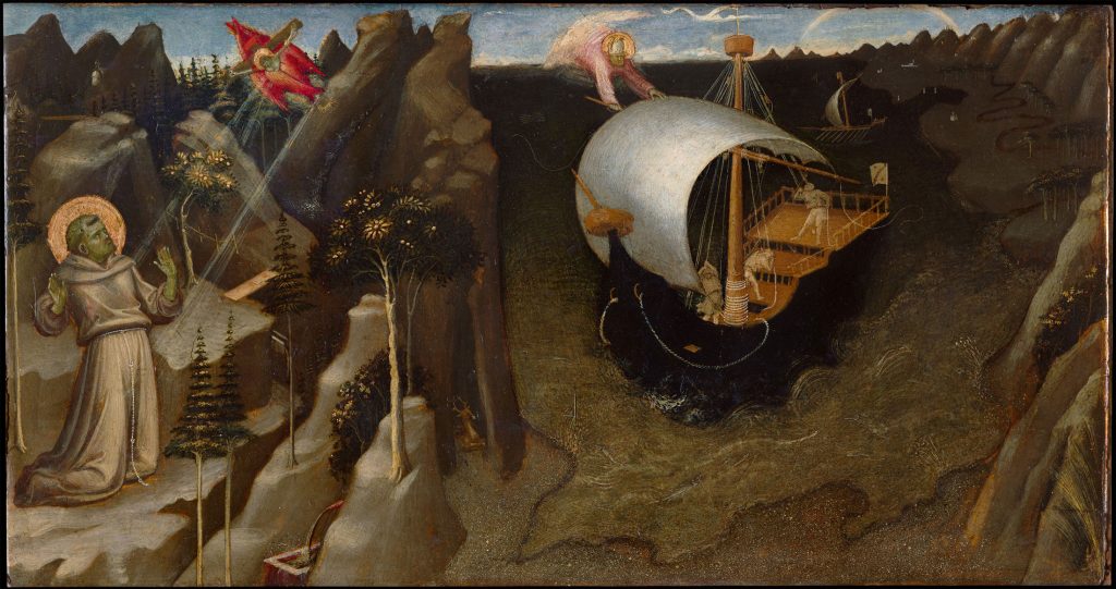 Stigmate di San Francesco e miracolo di San Nicola, Giovanni di Francesco Toscani