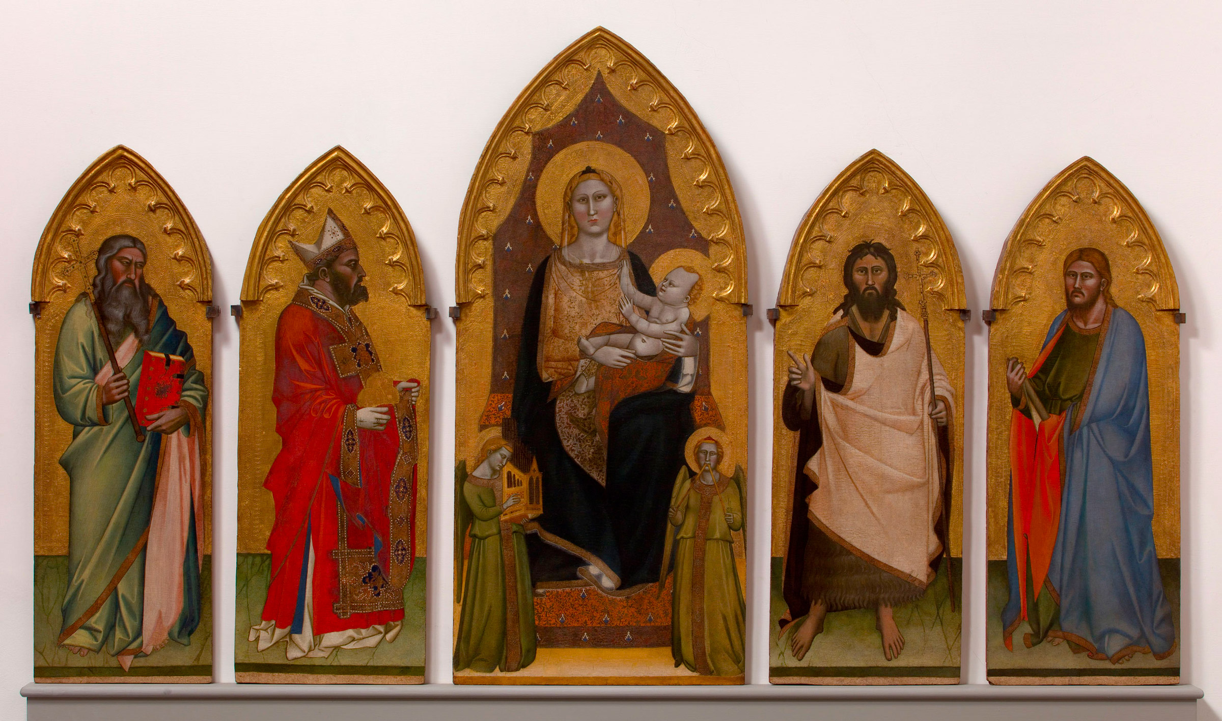 Madonna col Bambino in trono e due angeli musicanti