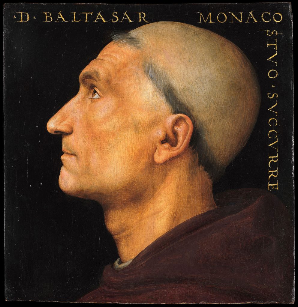 pietro perugino, ritratto monaco baldassarre