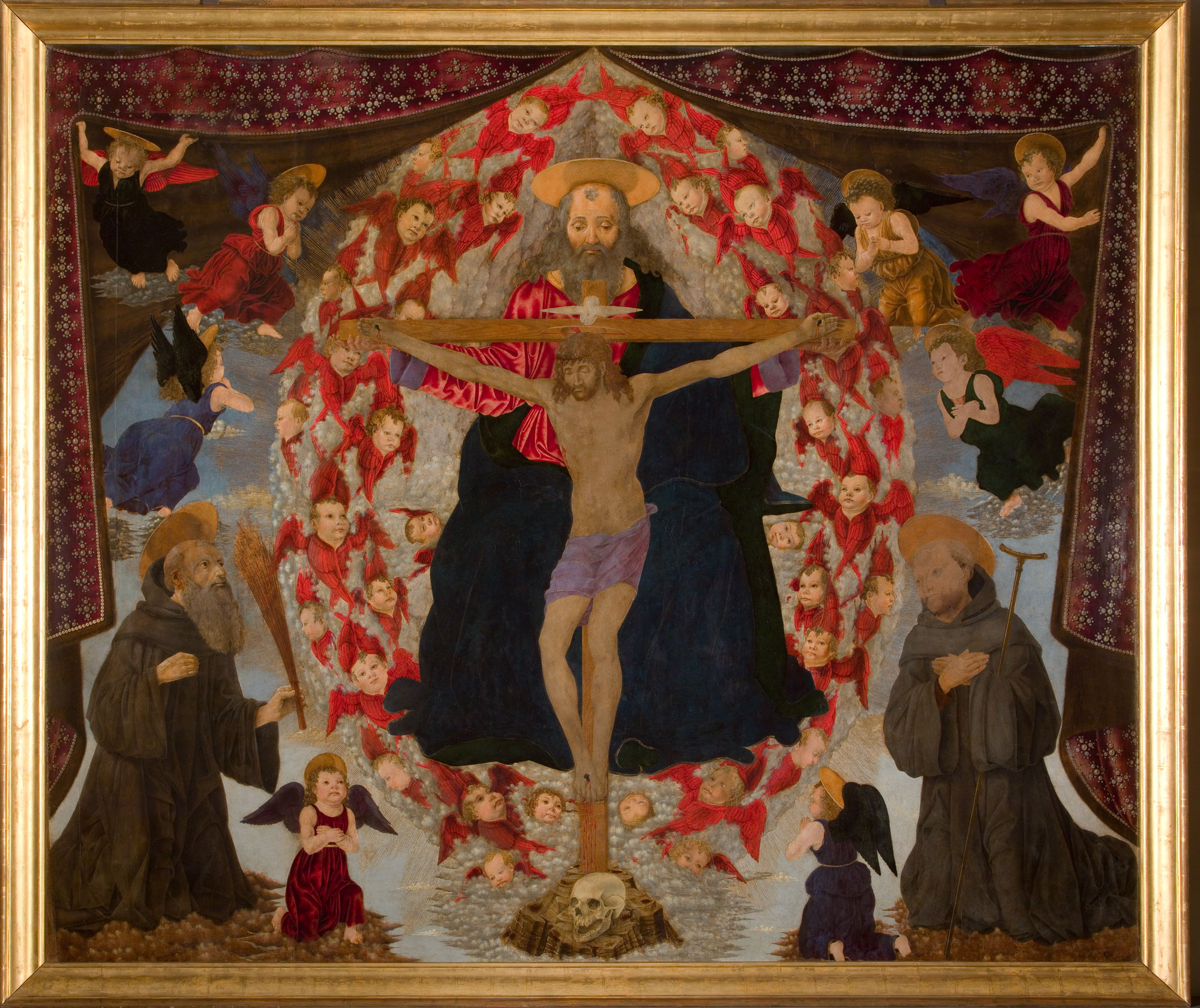 Allesso Baldovinetti, Trinità con San Benedetto e San Giovanni Gualberto