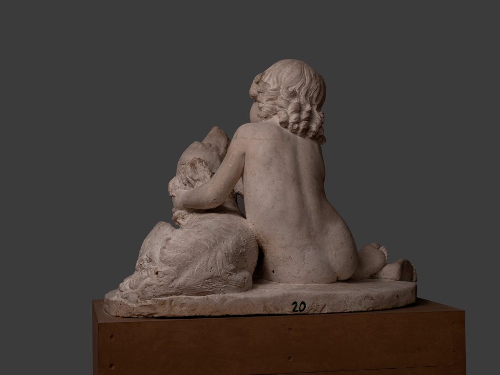 Luigi Pampaloni, Fanciullo che scherza con cane