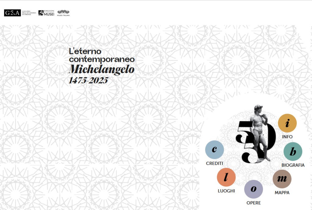 web-app, l'eterno contemporaneo, aplicacion web michelangelo, aplicación web michelangelo