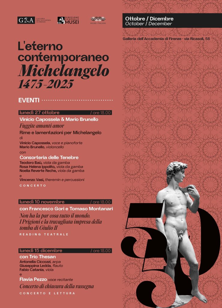 L'eterno Contemporaneo. Michelangelo 1475-2025, Calendario Eventi